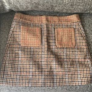 JCrew wool plaid skirt with tags; never been worn